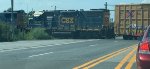 train backing into CSX Wilmington yard